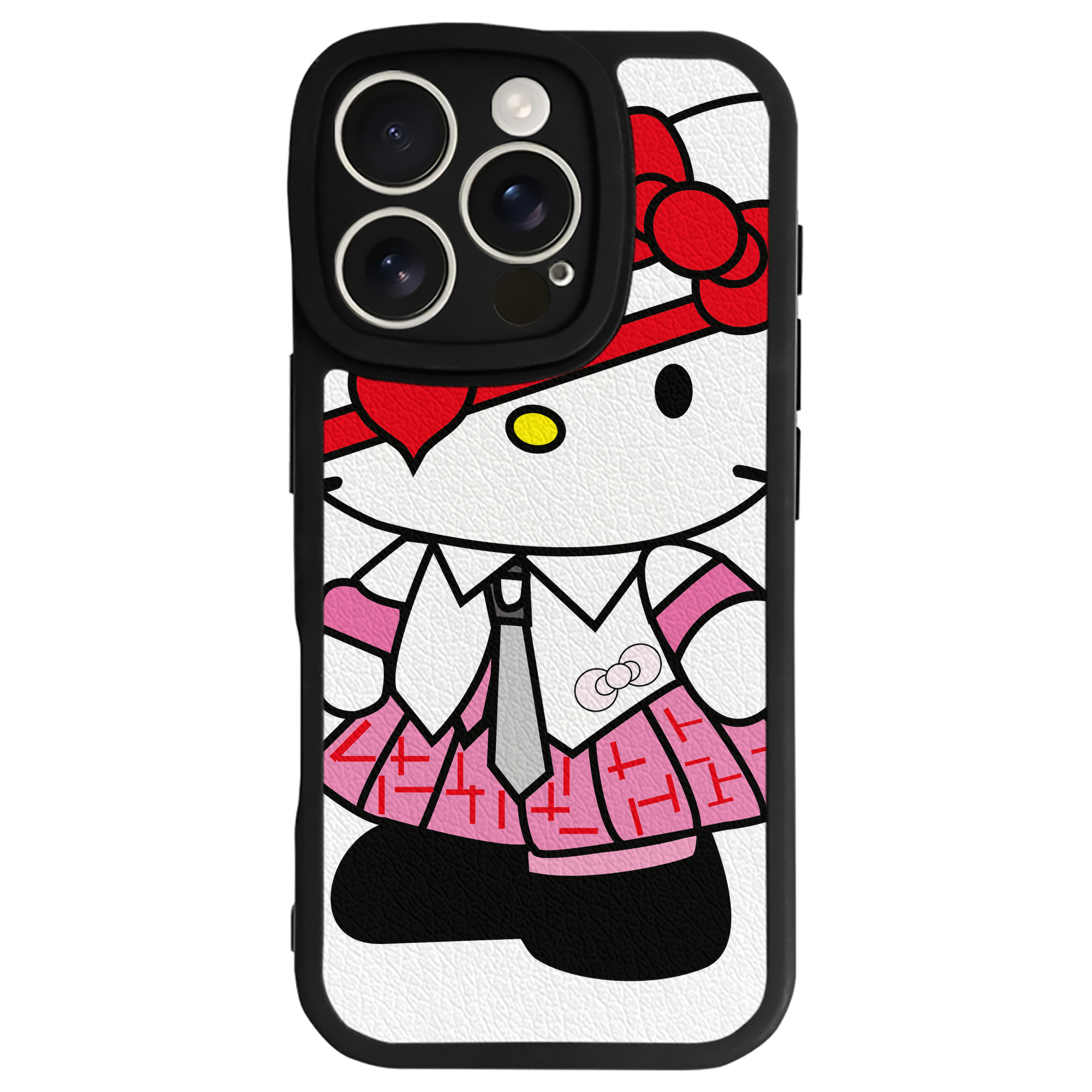 （画像用） Hello Kitty ハローキティ 【iPhone 16シリーズ対応】シリコンスマホケース（レザー調） 材質：シリコン